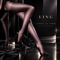 LING Aurora 3D Ombré Seamless Tights in black-purple ombré